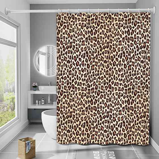 Шторка для ванны из полиэстера водонепроницаемая Bathlux 180x180 см с кольцами, занавеска для ванной комнаты Каменец-Подольский