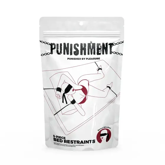 Розтяжка на ліжко Punishment - 5-Piece Bed Restraint Kit - Black Львів