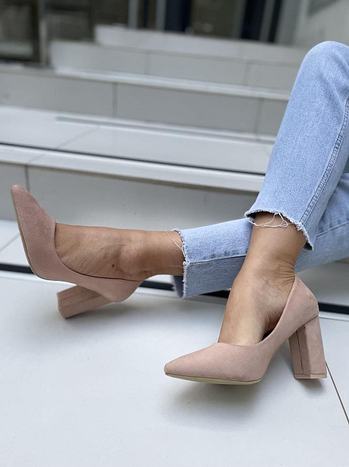 Comer Туфлі жіночі COMER пудра еко-замша каблук 8см 37р. (AH-10 3428) Коломия - фото 2