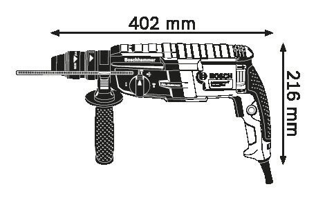 Профессиональный электрический перфоратор Bosch GBH 2-28 F (0611267600) Киев - изображение 3
