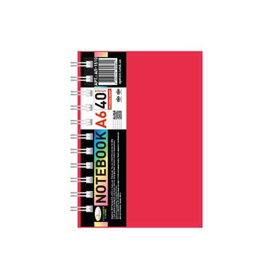 Блокнот А6 АП-1510(Red) 40 листов, пружина боковая Винница