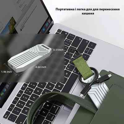 Кишеня зовнішня Maiwo M.2 SSD NVMe 2280 ч-з USB4.0 Type-C 40Gbps (K1695) Вінниця