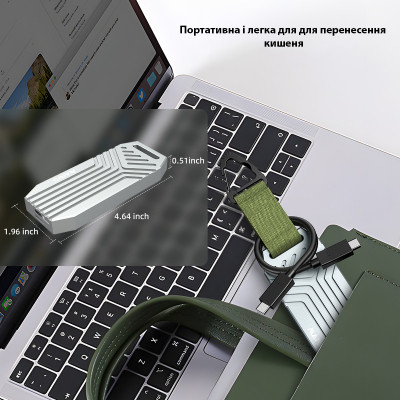 Кишеня зовнішня Maiwo M.2 SSD NVMe 2280 ч-з USB4.0 Type-C 40Gbps (K1695) Вінниця - фото 2