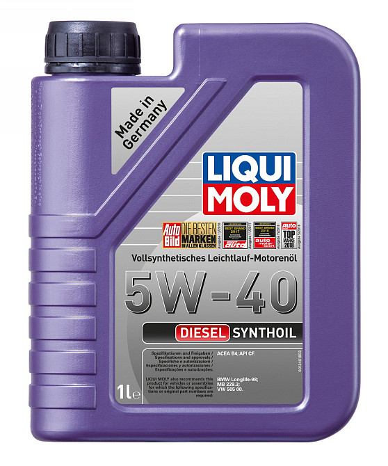 LIQUI MOLY 1340 Diesel Synthoil SAE 5W-40 — Повністю синтетична моторна олива для дизельних двигунів | Максимальний захист та стаб Ковель - фото 1