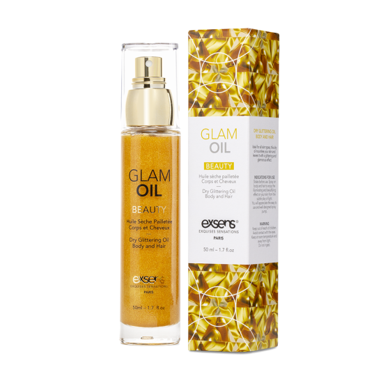 Масло для тела с блеском EXSENS Glam Oil 50мл, с маслом миндаля, без парабенов и феноксиэтанола Sex Aura Киев