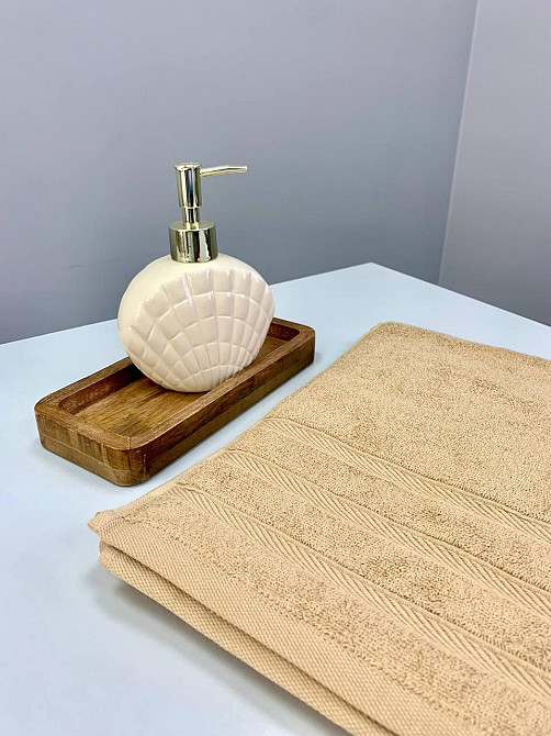 Рушник махровий Ideal Textile Косичка однотонний щільність 500 г/м2 50х100 см (56860731) Бежевий Чернівці - фото 4