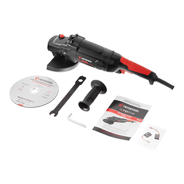 Шліфмашина кутова, 1,8 кВт, 8000 об/хв, диск 180 мм, плавний пуск INTERTOOL WT-0227 Київ - фото 7