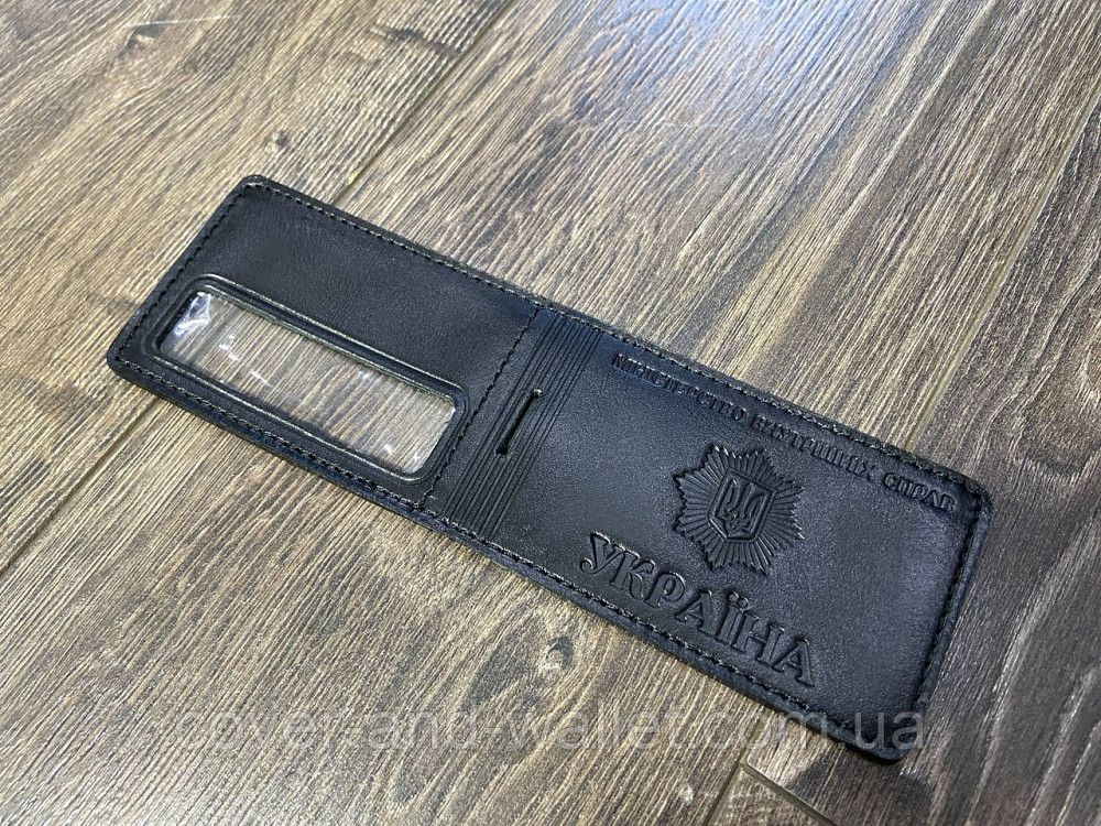 Горизонтальна обкладинка на посвідчення "МВС" (Міністерство внутрішніх справ) із шевроном Київ - фото 3