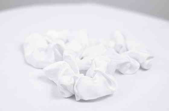 Гумка для волосся шовкова Білий Харків