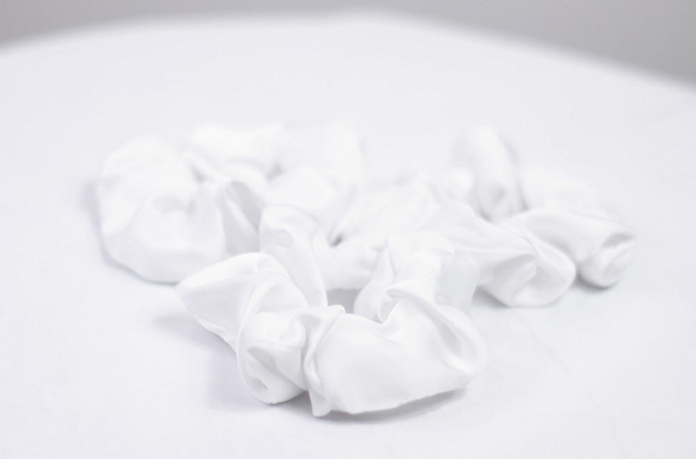 Гумка для волосся шовкова Білий Харків - фото 3