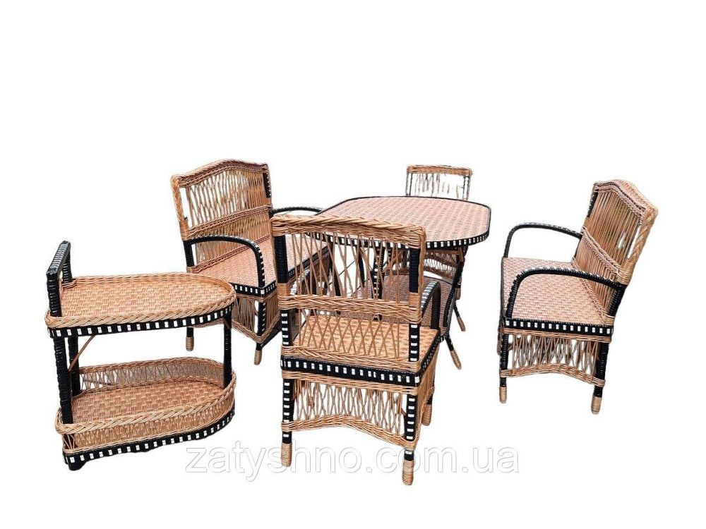 Кухонні плетені меблі з лози Київ - фото 6