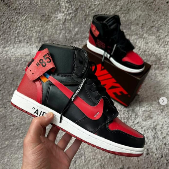 Термо Кросівки Nike AIR Jordan Червоні Чоловічі Чорні Джордан Високі Найк Єврозима (розміри:41,42,43,44,45) Дніпро - фото 1