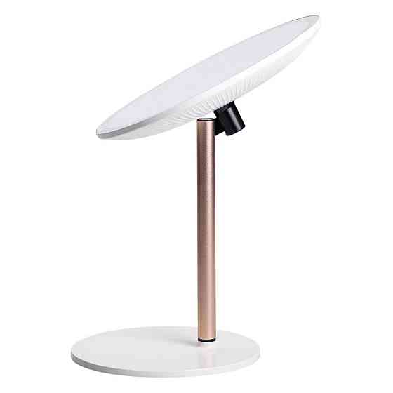 Дзеркало косметичне з підсвічуванням кругле настільне Ø21 см для макіяжу Біле HP-10-7AW Київ