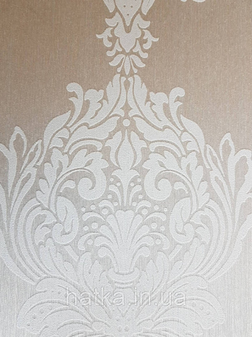 Текстильні шпалери на флізеліновій основі Cador Rasch Textil 086774 вензелі бежевий молочний Київ - фото 4