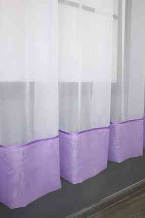 Кухонная занавеска VR-Textil № 078к сиреневый с белым 280х170 см (52-0783) Киев