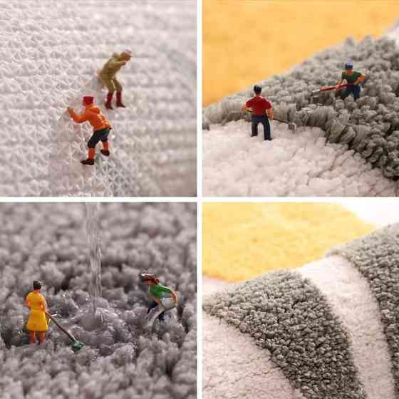 Килимок для ванної кімнати та душу килимок для ніг в душову, мікрофібра, атиковзкий 50х80 см, принт папороть Кам'янець-Подільський