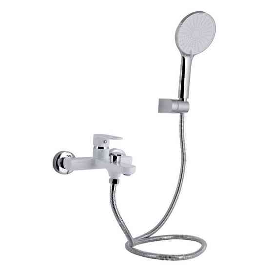 Змішувач для ванни з душовим гарнітуром Qtap Jay QTJAY259CRW45553 Chrome/White Харків