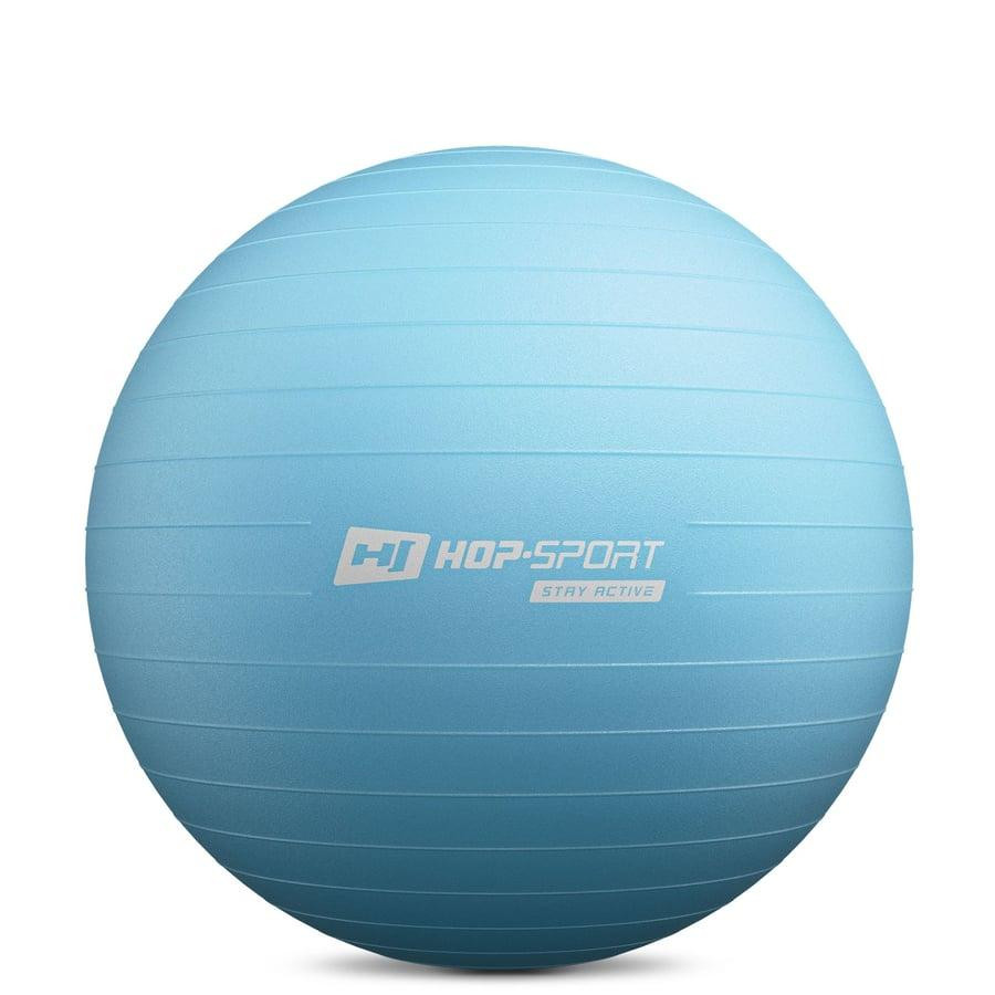 Фитбол Hop-Sport 65см голубой + насос Киев - изображение 2