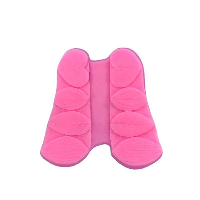 Молд силиконовый Листья 10 на 10 см розовый Киев - изображение 7