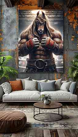 Картина Холсті в спортзал  Кінь  KLM_14 Киев