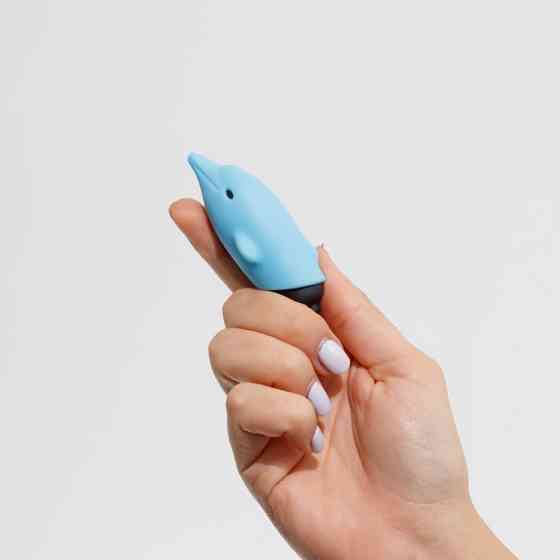 Мини-вибратор в виде дельфина Crushios Dolphin з 10 скоростями, голубой Sex Aura Киев