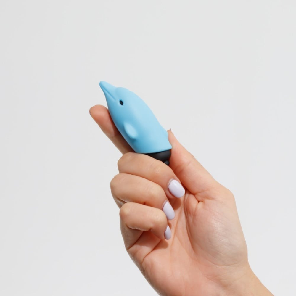 Мини-вибратор в виде дельфина Crushios Dolphin з 10 скоростями, голубой Sex Aura Киев - изображение 3