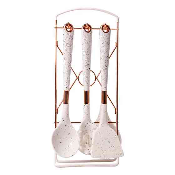 Набір кухонного приладдя на підставці 6 штук кухонні аксесуари Граніт YRUR7 Коломия