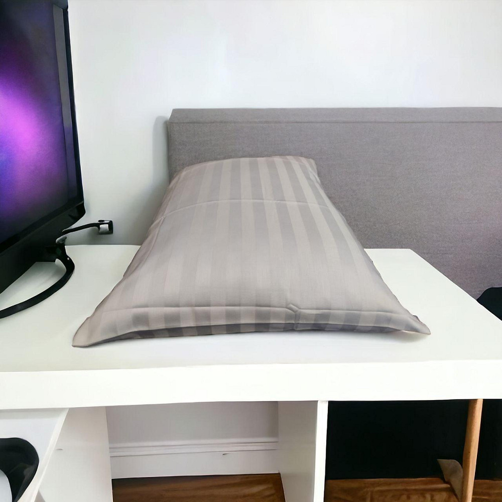 Наволочка Сатин страйп 50×70 белая Киев - изображение 4