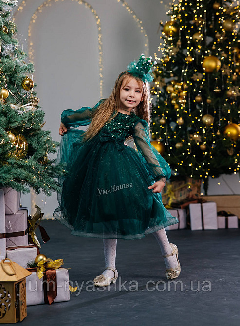 Зелене дитяче пишне плаття Ялинка Кривий Ріг - фото 7