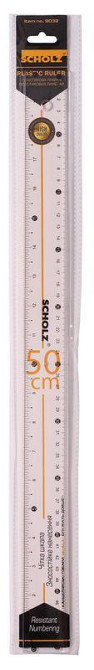 Лінійка "Scholz" 50см пласт. прозора 9032SCH, шт Київ - фото 1
