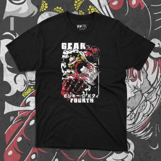 Футболка для підлітка хлопчика з принтом Ван Пис Luffy Gear 4 Розмір 160 Anime10211 Дніпро