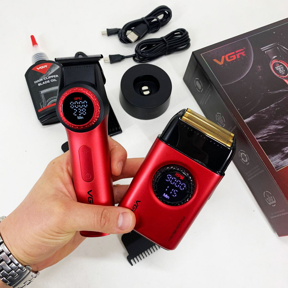 Професійна машинка для стрижки волосся VGR, Машинка-тример для стрижки бездротова ZG-71 Львів - фото 10