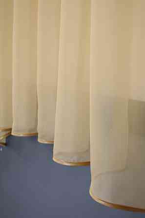 Кухонный комплект VR-Textil № 058к шторки и тюль с ламбрекеном венге с янтарным 270х170 см (50-187) Киев