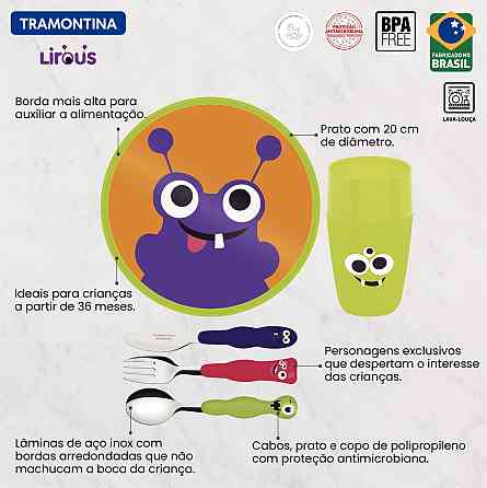 Дитячий набір Tramontina Baby Lirous, 5 предметів (6710910) Київ