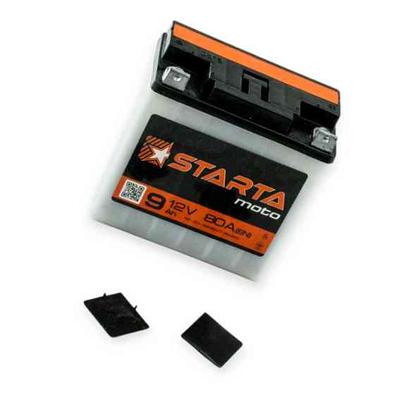 Аккумулятор (137x77x135) МТ, ИЖ мото заливной ta (плоская клема) 12V9A Мукачево