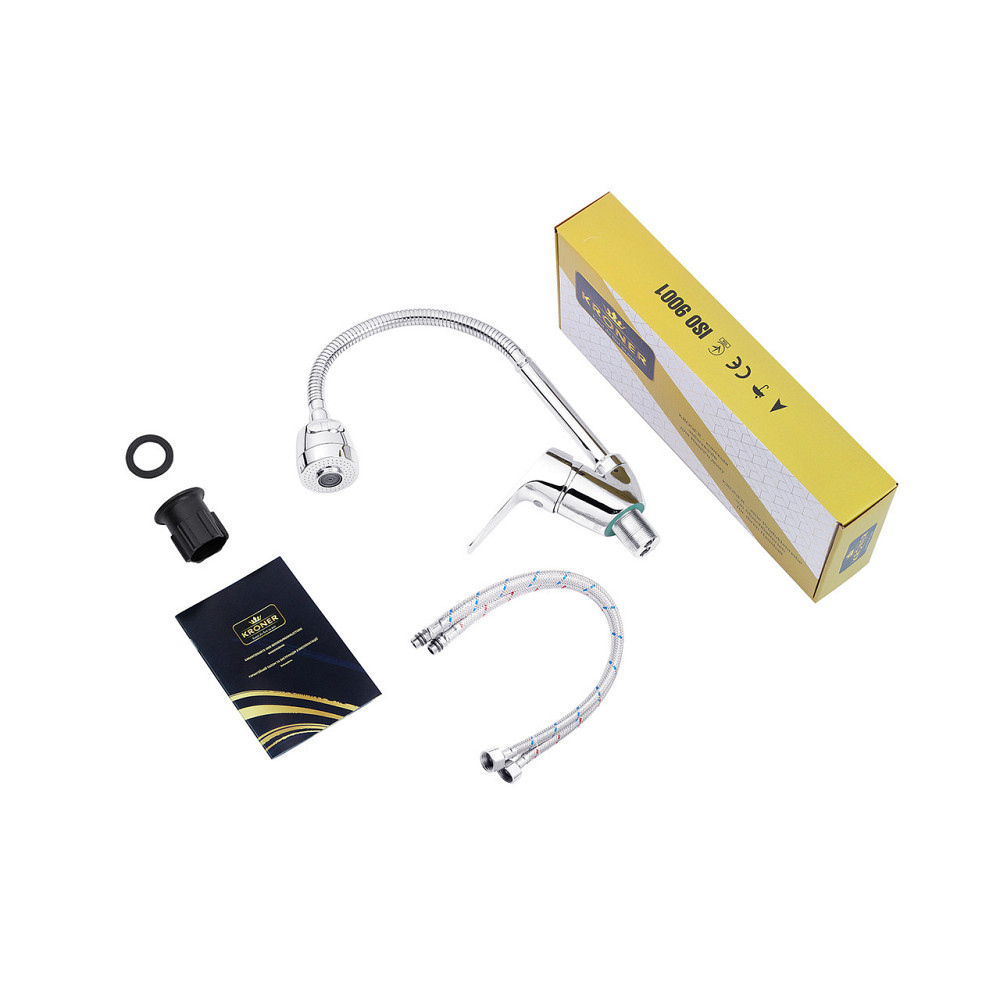 Змішувач для кухні з гнучким виливом Kroner KRM Odra - C038-1 Київ - фото 7