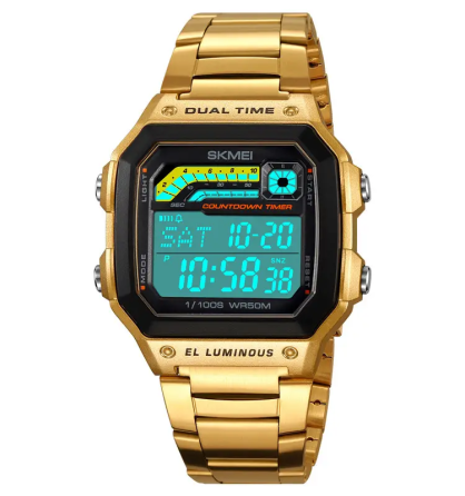Годинник чоловічий наручний металевий Skmei 2307 (Золотистий) Вінниця