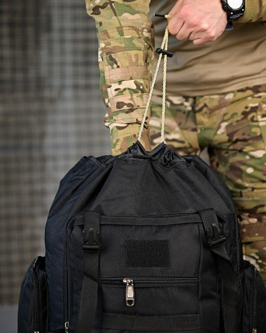 Милитари рюкзак 100л plentsfil черный ПП7953 Одесса - изображение 2