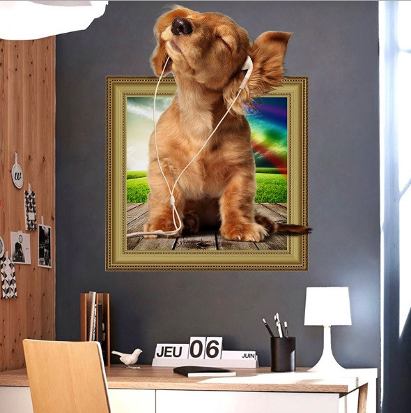 Интерьерная наклейка 3D Щенок Киев - изображение 1