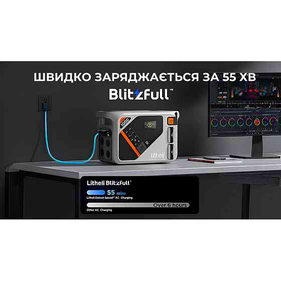 Зарядна станція Litheli B1000 (1800Вт 1069 Вт/год.) LiFePO4 + 2 Power Bank Вінниця