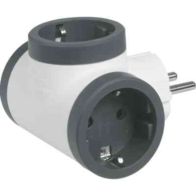 Мережевий розгалужувач LEGRAND ПРЕМІУМ 3х2К+З бокові розетки, колір Білий/Чорний (694520) Вінниця