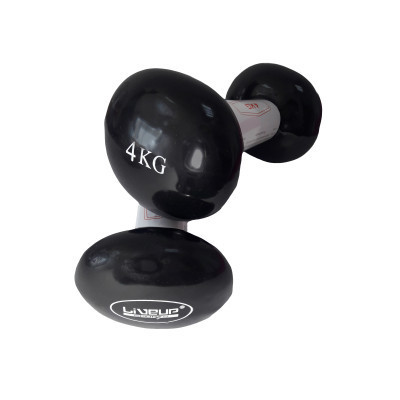 Гантельний набір LiveUp Vinyl Dumbbell Egg Head вінілові чорні 2х4кг LS2001-4 (6951376138313) Вінниця - фото 1