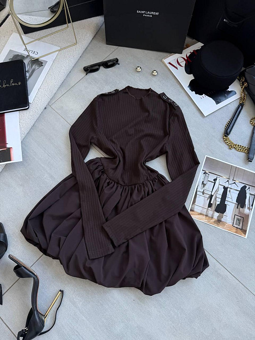 Женское базовое платье с пышной юбочкой рубчик+софт Одесса - изображение 8