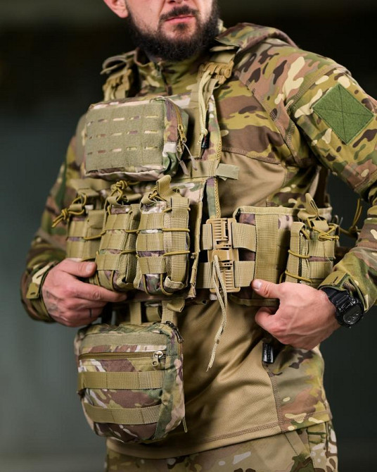 Плитоноска Attack 4 точки швидке скидання з напашником ПП8255 Одеса - фото 2