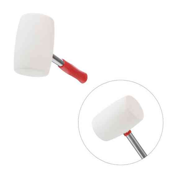Киянка гумова, 780 г, 65 мм, бiла гума, металева ручка INTERTOOL HT-0235 Киев