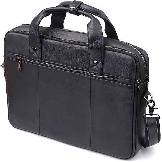 Портфель для мужчин из натуральной кожи Vintage 23042 Черный Киев