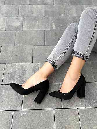 Lino Marano Туфлі жіночі Lino Marano чорні еко-замша каблук 10 см розміри 35-39 (Y471-6 4599) Коломыя