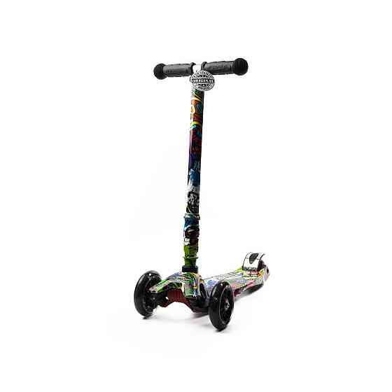 Самокат детский трехколесный iTrike MAXI JR 3-055-WP7 руль 66-89см, колеса ПУ с подсветкой, Черный Каменец-Подольский