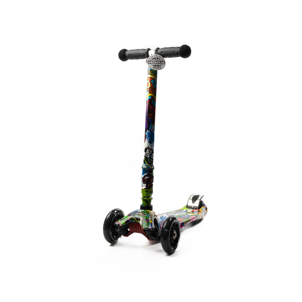 Самокат дитячий триколісний iTrike MAXI Самокат JR 3-055-WP7 кермо 66-89см, колеса ПУ з підсвічуванням, Чорний Кам'янець-Подільський - фото 2