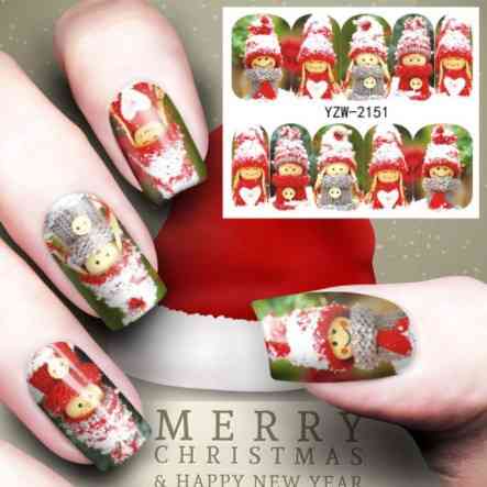 Наклейки для ногтей новогодние - размер наклейки 6*5см, инструкция по применению есть в описании Киев